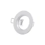 Aro Foco Downlight Circular "Sara" Acero 81mm Blanco