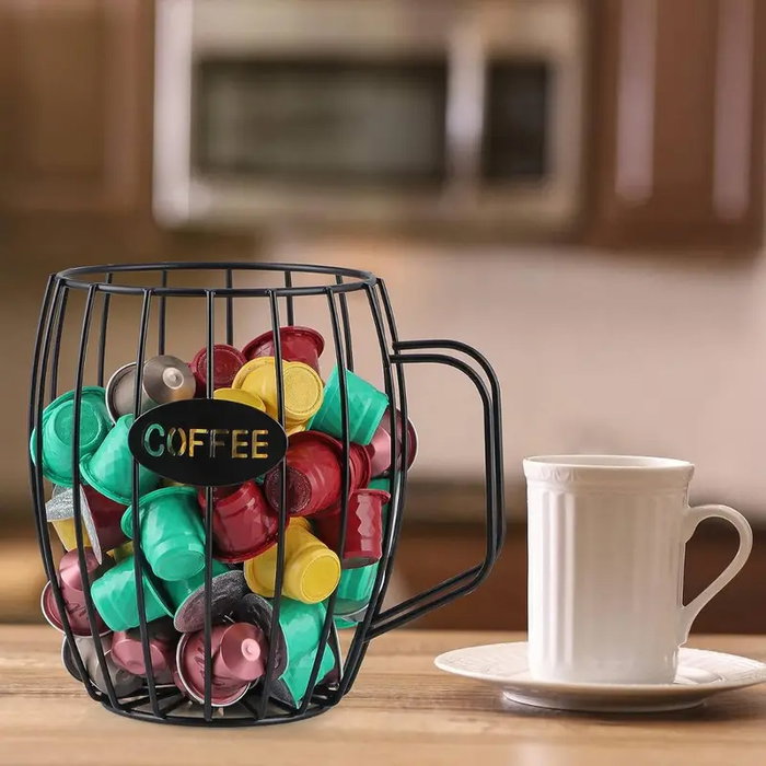 Quttin Organizador Metal para Cápsulas de Café y Tazas