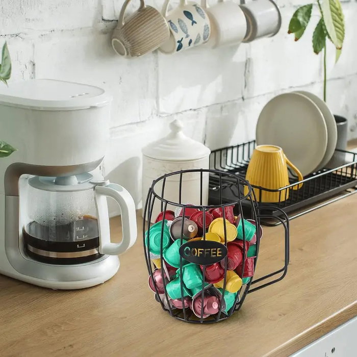 Quttin Organizador Metal para Cápsulas de Café y Tazas