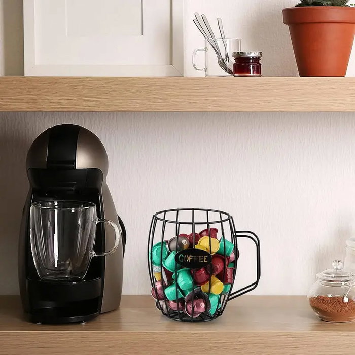 Quttin Organizador Metal para Cápsulas de Café y Tazas