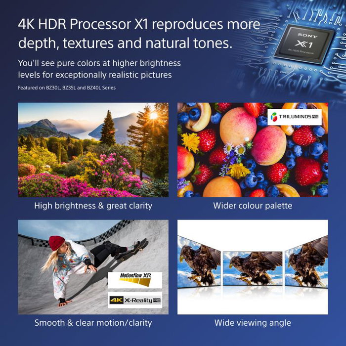 SONY FW-65BZ40L Pantalla digital profesional 65" 4K Ultra HD Android con Wi-Fi, Dolby Vision HDR para señalización
