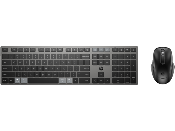 HP 720 Combo de Teclado y Ratón Inalámbricos Recargables Multidispositivo Negro