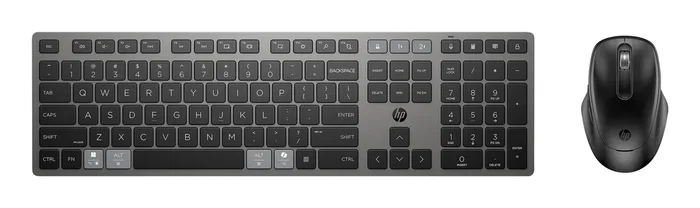 HP 720 Combinación de Teclado y Ratón Inalámbricos Recargables Multidispositivo Negro