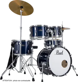 Pearl Kit Batería Roadshow 1812B/1007T/1208T/1410F + 1305Sherrajes, Sillín & 2 Platos Solar - Royal Blue Metallic Pearl