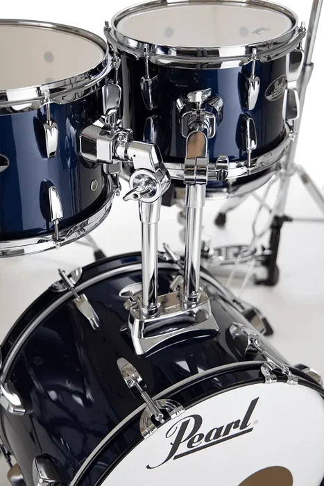 Pearl Kit Batería Roadshow 1812B/1007T/1208T/1410F + 1305Sherrajes, Sillín & 2 Platos Solar - Royal Blue Metallic Pearl