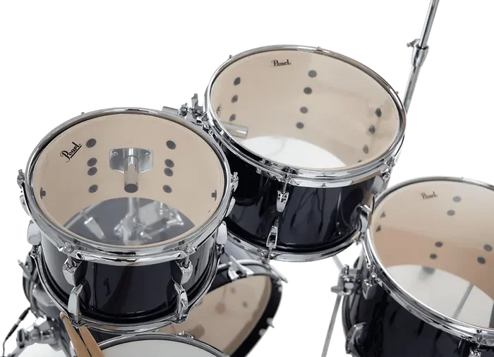 Pearl Kit Batería Roadshow 1812B/1007T/1208T/1410F + 1305Sherrajes, Sillín & 2 Platos Solar - Royal Blue Metallic Pearl