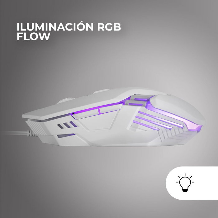 Mars Gaming MM024W Ratón Gaming RGB Blanco 4000 DPI Mars Gaming MM024W Ratón Gaming RGB Blanco 4000 DPI