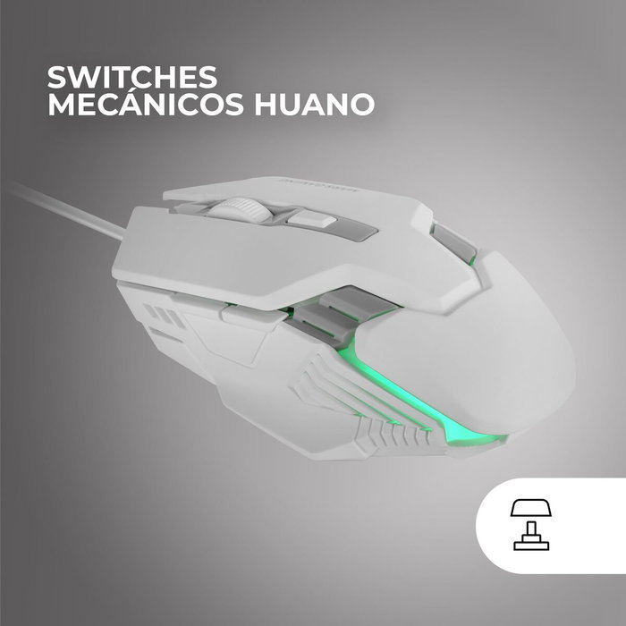 Mars Gaming MM024W Ratón Gaming RGB Blanco 4000 DPI Mars Gaming MM024W Ratón Gaming RGB Blanco 4000 DPI
