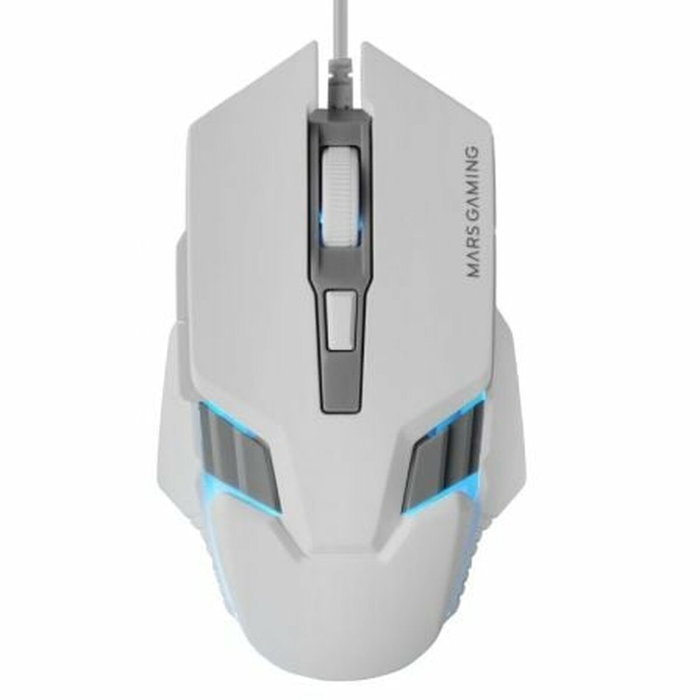 Mars Gaming MM024W Ratón Gaming RGB Blanco 4000 DPI Mars Gaming MM024W Ratón Gaming RGB Blanco 4000 DPI