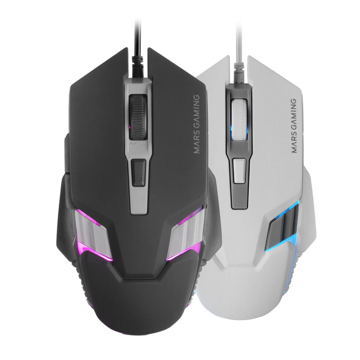 Mars Gaming MM024W Ratón Gaming RGB Blanco 4000 DPI Mars Gaming MM024W Ratón Gaming RGB Blanco 4000 DPI