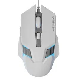Mars Gaming Ratón Gaming MM024 Blanco Hasta 4000 DPI Precisión Óptica Iluminación RGB Flow Switches Mecánicos Huano