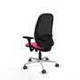 PIQUERAS Y CRESPO Silla de oficina Cilanco Rosa y Negro con mecanismo Sincro/Traslack