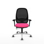 PIQUERAS Y CRESPO Silla de oficina Cilanco Rosa y Negro con mecanismo Sincro/Traslack