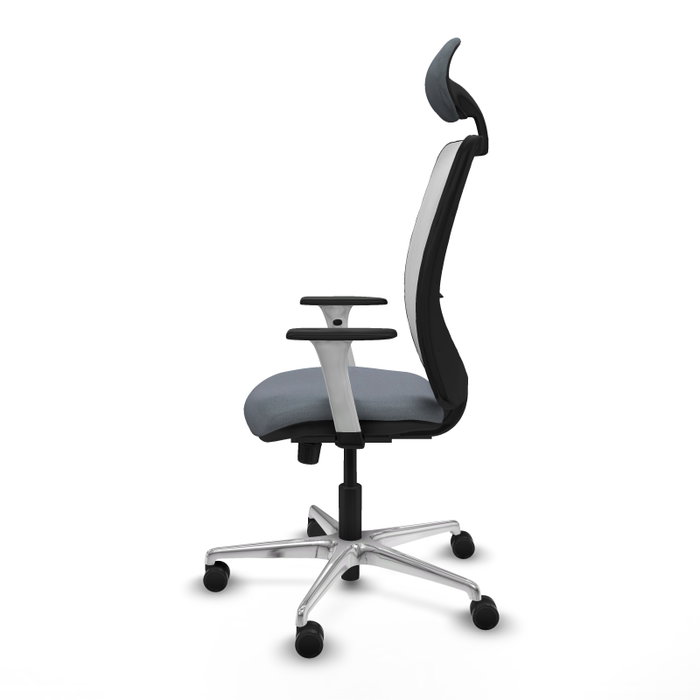 PIQUERAS Y CRESPO Silla de oficina Zulema con mecanismo Sincro, Gris y Blanco