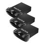 Sandisk ultra fit unidad flash usb 32gb usb3.1 negro (paquete de 3)