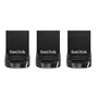 SanDisk Ultra Fit 32 GB USB 3.1, Negro (Paquete de 3)