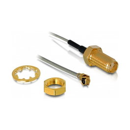 DeLOCK 88418 Cable de antena I-PEX M / SMA F Negro 500mm
