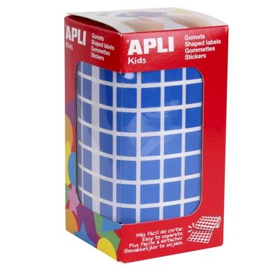 Apli Gomets Cuadrados 10 mm Rollo Azul -Rollo 6372 Unidades- Apli Gomets Cuadrados 10 mm Rollo Azul -Rollo 6372 Unidades-