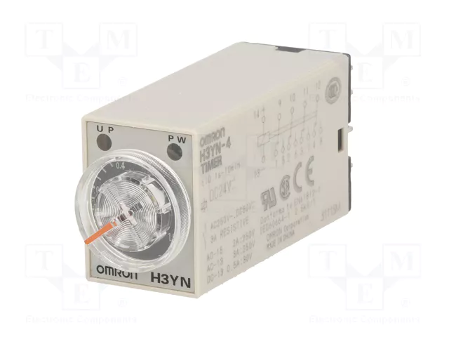 OMRON H3YN Relé de tiempo 24VDC 4PDT