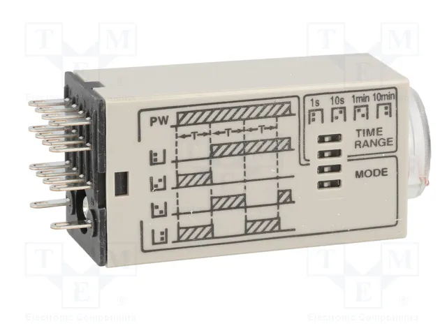 OMRON H3YN Relé de tiempo 24VDC 4PDT