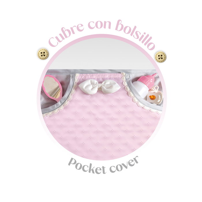 Decuevas Coche de Muñeca Plegable con Sombrilla y Bolso para Muñecas de hasta 48 cm