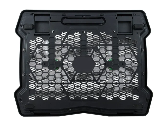 Conceptronic THANA06B Almohadilla de Refrigeración para Portátil con 2 Ventiladores USB 125mm, Luz LED Azul, Compatible hasta 15.6 Pulgadas