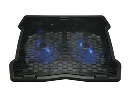 Conceptronic THANA06B Base de refrigeración con 2 ventiladores, Negro/Azul