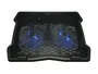 Conceptronic THANA06B Almohadilla de Refrigeración para Portátil con 2 Ventiladores USB 125mm, Luz LED Azul, Compatible hasta 15.6 Pulgadas