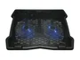 Conceptronic THANA06B Almohadilla de Refrigeración para Portátil con 2 Ventiladores USB 125mm, Luz LED Azul, Compatible hasta 15.6 Pulgadas