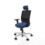 PIQUERAS Y CRESPO Silla de oficina Yunquera con mecanismo Sincro, Azul marino y Negro