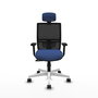 PIQUERAS Y CRESPO Silla de oficina Yunquera con mecanismo Sincro, Azul marino y Negro