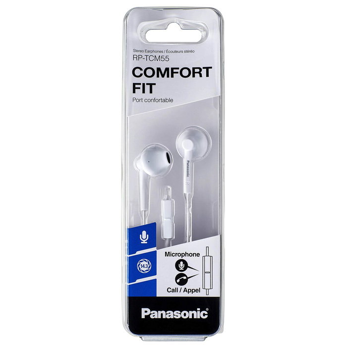 Panasonic RP-TCM55 Auriculares Intrauditivos con Micrófono - Blanco