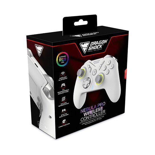 DragonShock Nebula Pro Wireless Gamepad para Nintendo Switch Blanco
