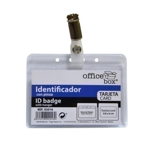 Funda Distintivo Office Box Rigido 92016 Con Pinza Para Tarjetas De Identificacion Y Pases De Seguridad Paquete De 10 Funda Distintivo Office Box Rigido 92016 Con Pinza Para Tarjetas De Identificacion Y Pases De Seguridad Paquete De 10