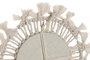 DKD Home Decor Espejo Boho Blanco Set de 3 Piezas con Marco de Macramé y Cristal 1 x 20 x 20 cm