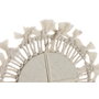 DKD Home Decor Set de 3 Espejos Macramé y Cristal Blanco 20x20 cm