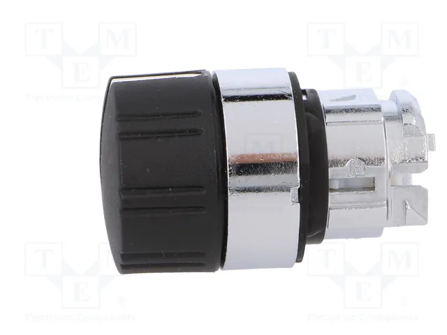 SCHNEIDER ELECTRIC Interruptor rotativo Harmony XB4 de 22mm, 1 posición estable, negro