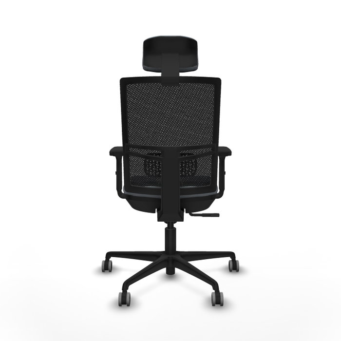 PIQUERAS Y CRESPO Silla de oficina Yunquera con Mecanismo Sincro Gris y Negro