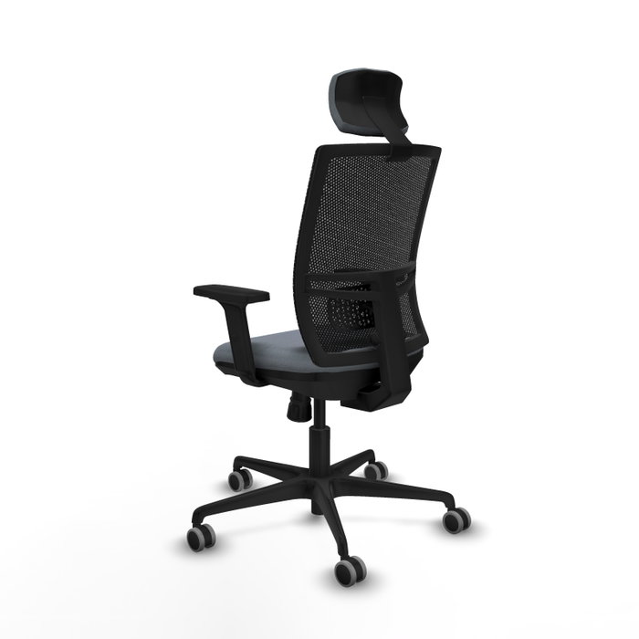 PIQUERAS Y CRESPO Silla de oficina Yunquera con Mecanismo Sincro Gris y Negro