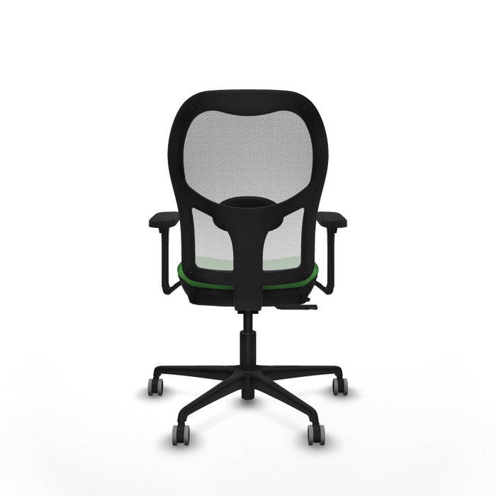 PIQUERAS Y CRESPO Silla de oficina Jorquera Verde y Blanco con Brazos 3D