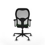 PIQUERAS Y CRESPO Silla de oficina Jorquera Verde y Blanco con Brazos 3D