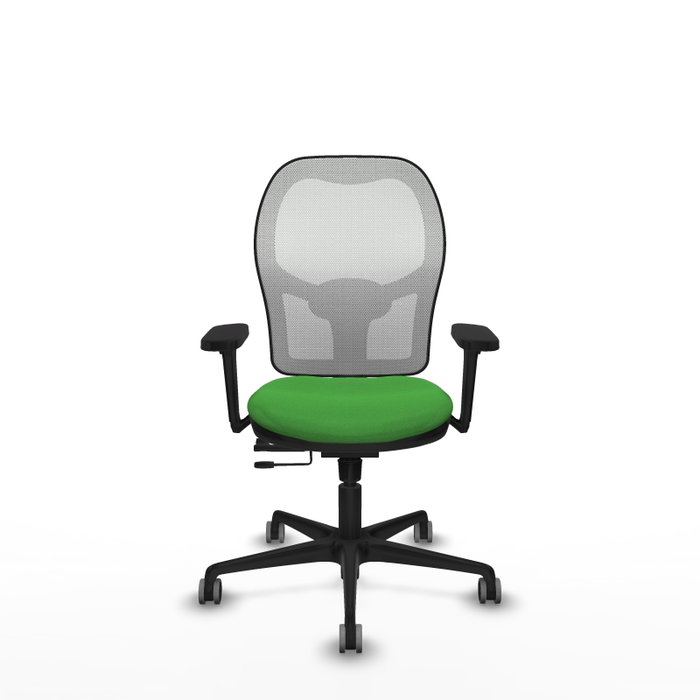 PIQUERAS Y CRESPO Silla de oficina Jorquera Verde y Blanco con Brazos 3D