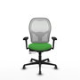 PIQUERAS Y CRESPO Silla de oficina Jorquera Verde y Blanco con Brazos 3D