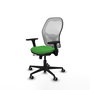 PIQUERAS Y CRESPO Silla de oficina Jorquera Verde y Blanco con Brazos 3D