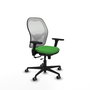 PIQUERAS Y CRESPO Silla de oficina Jorquera Verde y Blanco con Brazos 3D