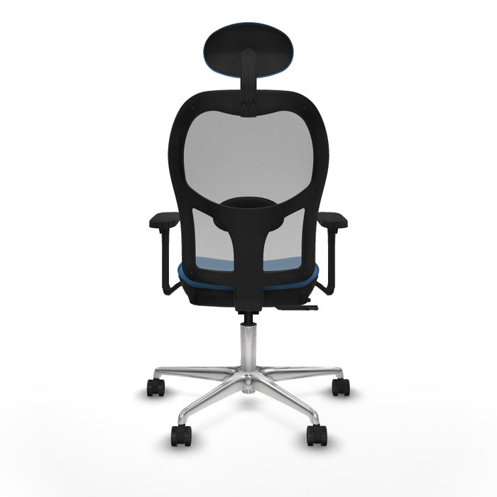 PIQUERAS Y CRESPO Silla de oficina Jorquera con mecanismo Sincro/Traslack Azul claro y Gris