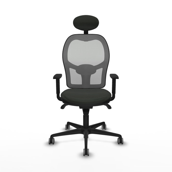 PIQUERAS Y CRESPO Silla de oficina Jorquera con mecanismo Sincro, Negro y Gris PIQUERAS Y CRESPO Silla de oficina Jorquera con mecanismo Sincro, Negro y Gris