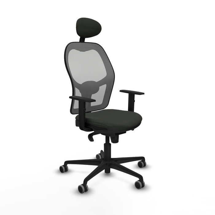 PIQUERAS Y CRESPO Silla de oficina Jorquera con mecanismo Sincro, Negro y Gris PIQUERAS Y CRESPO Silla de oficina Jorquera con mecanismo Sincro, Negro y Gris