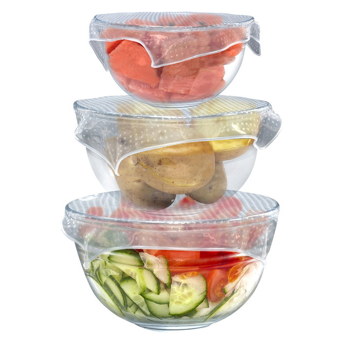Cook Concept Juego de 3 Tapas de Silicona Estirables con 3 Tamaños