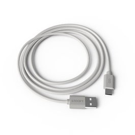 Cable Groovy Usb - Type C Alto Rendimiento 1,5A Blanco 1 M.